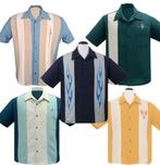 Steady Rock and Roll Bowling overhemden 1950s shirts retro, Ophalen, Nieuw