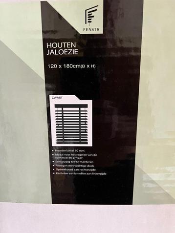 Fenstr blind wood 50mm black 120x180cm beschikbaar voor biedingen
