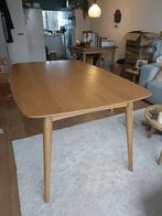 Eettafel massief licht eiken., Huis en Inrichting, Tafels | Eettafels, Ophalen, Eikenhout, 50 tot 100 cm, Zo goed als nieuw