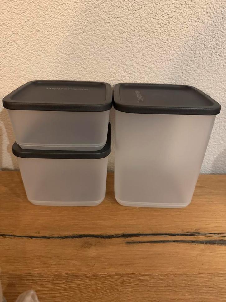 Tupperware Cubix Set (3) - 650ml, 1L, 1.8L, Huis en Inrichting, Keuken | Tupperware, Nieuw, Bak of Kom, Wit, Ophalen of Verzenden
