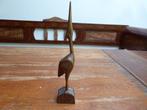 Vintage houten beeldje, reiger, Ophalen of Verzenden