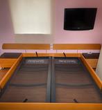 Auping 180x200 compleet met velda pocket matras nachtkastjes, Ophalen, Zo goed als nieuw, Tweepersoons