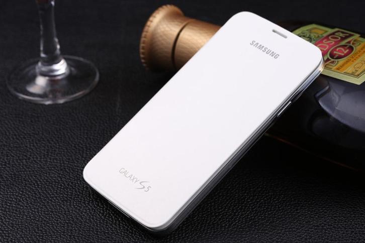 Flip Cover voor Samsung Galaxy S5 _ Wit, Telecommunicatie, Mobiele telefoons | Hoesjes en Frontjes | Samsung, Nieuw, Hoesje of Tasje