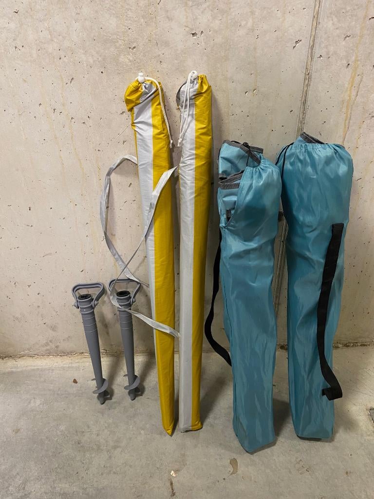 Set Strandstoelen en parasols  (NIEUW), Caravans en Kamperen, Ophalen, Nieuw