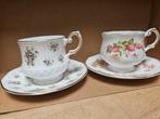 Queens Kop en Schotel Set - Wild Flower & Violet, Antiek en Kunst, Ophalen of Verzenden