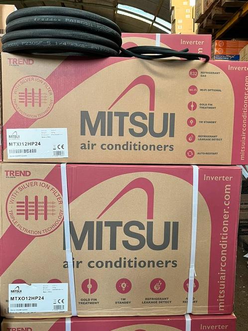 Mitsui SplitUnit 3,5 kw top inverters koelen en verwarmen, Witgoed en Apparatuur, Airco's, Nieuw, Wandairco, 100 m³ of groter