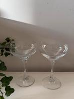 Set van 2 kristallen coupe champagne glazen, Antiek en Kunst, Antiek | Glas en Kristal, Ophalen of Verzenden