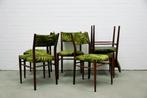 x6 teakhouten stoelen palmbomen, Vijf, Zes of meer stoelen, Gebruikt, Vintage, Hout