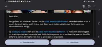 Startbewijs halve marathon Eindhoven wave 1 vak C beschikbaar voor biedingen