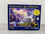 Clementoni Puzzel 1000 Fluor Eenhoorn, Ophalen of Verzenden, Zo goed als nieuw