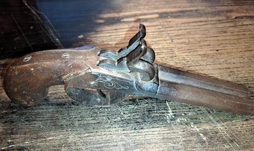 Dubbelloops Percussie pistool 1840, Antiek en Kunst, Antiek | Overige Antiek, Ophalen of Verzenden