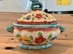 Handgeschilderd keramiek dekselvaasje, Antiek en Kunst, Ophalen of Verzenden