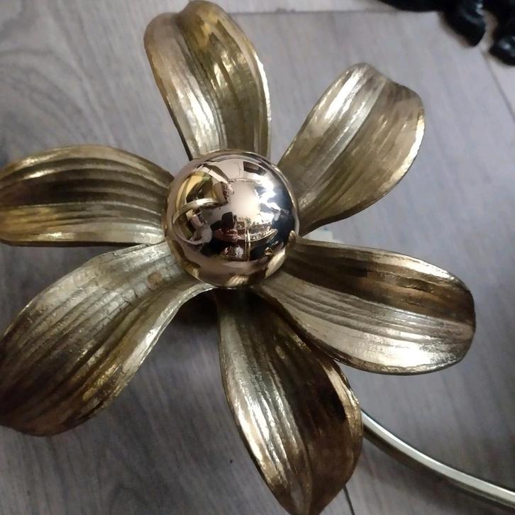 Willy Daro Bloem Lamp Hollywood Regency, Huis en Inrichting, Lampen | Vloerlampen, Gebruikt, Minder dan 100 cm, Metaal, Ophalen