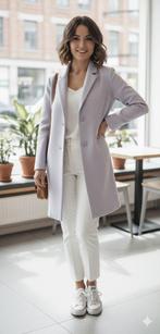 winterjas/tussenjas Madeleine /100% wol, Kleding | Dames, Jassen | Winter, Paars, Maat 42/44 (L), Ophalen of Verzenden, Zo goed als nieuw