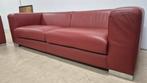 Rode leren L'ancora 3 zits design bank in perfecte staat!!!, Huis en Inrichting, Modern design, Driepersoons, 75 tot 100 cm, Ophalen of Verzenden
