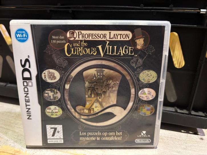 Nintendo DS Game Professor Layton and the curious village, Spelcomputers en Games, Games | Nintendo DS, Zo goed als nieuw, Puzzel en Educatief