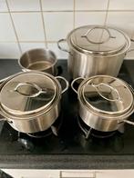 Demeyere Resto 4-delige Pannenset, alle warmtebronnen, Huis en Inrichting, Keuken | Potten en Pannen, Gebruikt, Inductieplaat