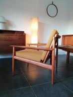 Retro Arne Vodder fauteuil voor Glostrup jaren 60 teak Deens, Ophalen, Hout, Gebruikt, 75 tot 100 cm