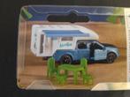 Siku Ford F150 Pick-up Camper setje 9,9 cm blauw 7-delig, Ophalen of Verzenden, Nieuw, Auto