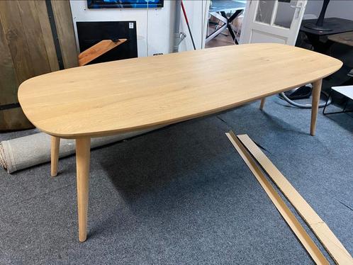 Elijah Naturel eiken Eettafel 260x100 deens ovaal hoge korti, Huis en Inrichting, Tafels | Eettafels, Nieuw, 100 tot 150 cm, 200 cm of meer