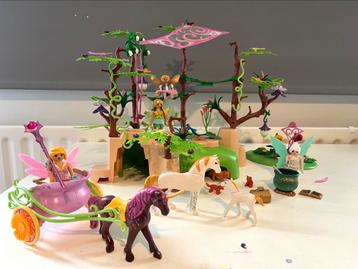Playmobil  9132  Magische feeëntuin & 9136 Fee met koets beschikbaar voor biedingen