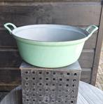 Mooie Le Creuset pan 28 cm, zeldzame kleur, Ophalen of Verzenden, Zo goed als nieuw, Gietijzer, Koekenpan of Braadpan