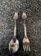 Nijntje Kinderbestek Jubileum 45 Jaar (2000), verzilverd, Ophalen of Verzenden, Zo goed als nieuw, Zilver, Bestekset