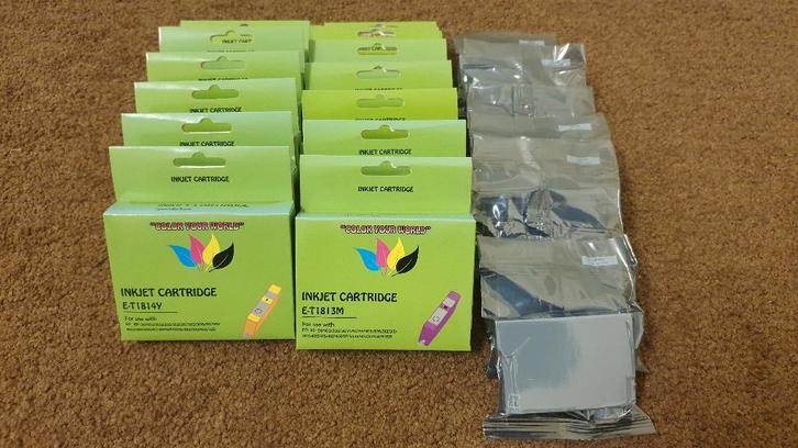 Epson inkt cartridges T1812 --T1813 en T1814, Computers en Software, Printerbenodigdheden, Nieuw, Cartridge, Ophalen of Verzenden