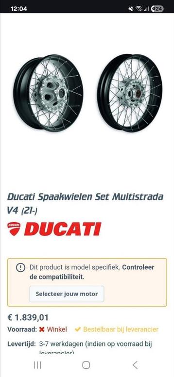 Ducati multistrada v4 pikes peak radar rally wheels velgen   beschikbaar voor biedingen