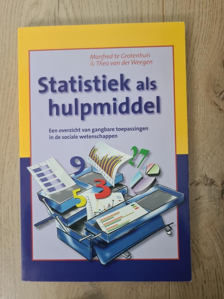 M. te Grotenhuis - Statistiek als hulpmiddel, Sociale wetenschap, Ophalen of Verzenden, Zo goed als nieuw, M. te Grotenhuis; Th. van der Weegen