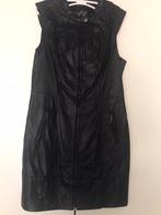 Leren jurk, zwart, gevoerd, 1x gedragen. Maat M, 38/40, Kleding | Dames, Jurken, Maat 38/40 (M), Zwart, Ophalen of Verzenden, Zo goed als nieuw