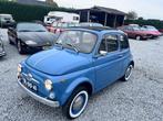 Fiat 500 Lusso oldtimer, Auto's, Achterwielaandrijving, Gebruikt, Blauw, Handgeschakeld