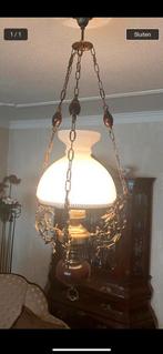 Hanglamp met glazen kap, Ophalen, Gebruikt, Glas, 75 cm of meer