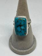 Maat 20 Zilveren Ring met Natuurlijke Turkoois, Overige kleuren, 20 of groter, Info@zilverenedelstenen.com, Nieuw