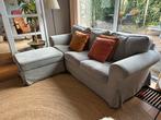 Ikea EKTORP 3-zitsbank met losse voetenbank grijs, Ophalen, Gebruikt, Driepersoons, 75 tot 100 cm