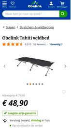 Obelink Veldbed, Ophalen