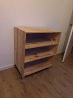 Open houten kast met planken, Ophalen, Met plank(en), Gebruikt, 50 tot 100 cm