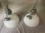 Set industriële hanglampen, Huis en Inrichting, Lampen | Hanglampen, Ophalen, Gebruikt, 50 tot 75 cm, Metaal