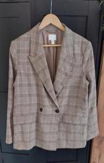 H&M Blazer ruit beige S/M🙂, Kleding | Dames, Ophalen of Verzenden, Nieuw, Beige