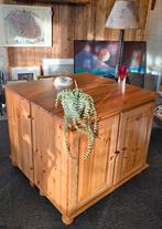 Vintage grenen dressoir houten sideboard pine wood commode, Huis en Inrichting, Kasten | Dressoirs, Ophalen, Gebruikt, Grenen vintage