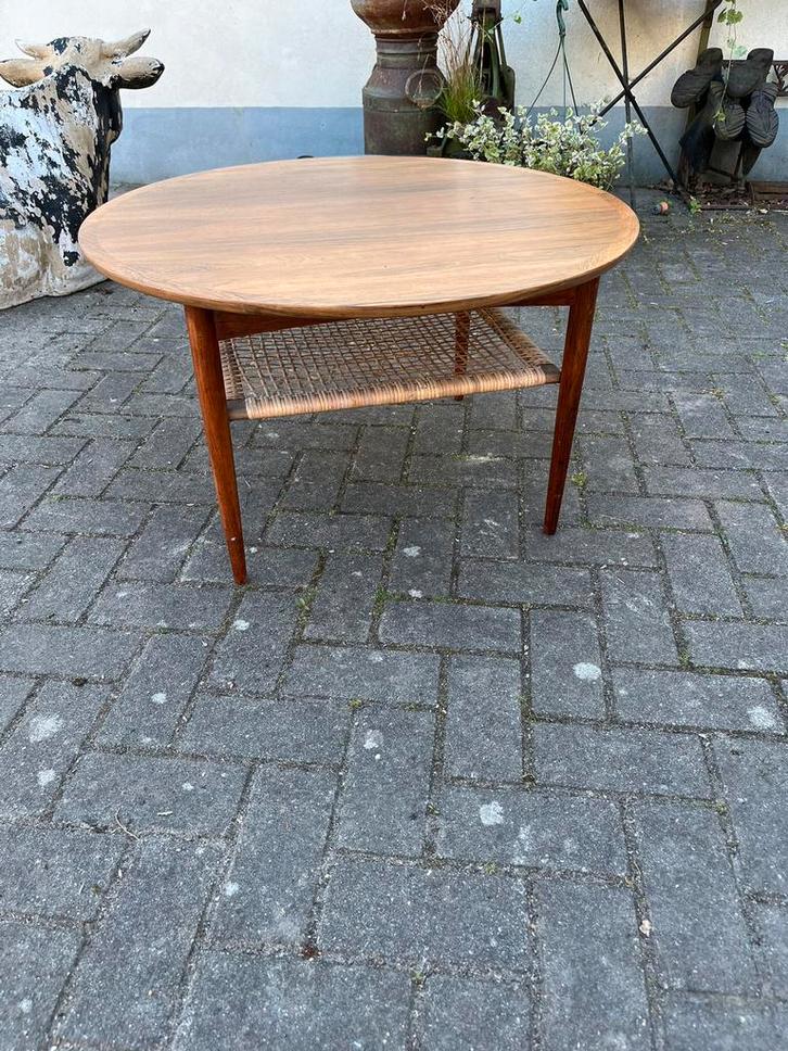 Retro salontafel Deens design Mobelintarsia palissander €345, Verzamelen, Retro, Huis en Inrichting, Ophalen of Verzenden