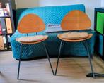 2 Søstrene Grene stoelen met Ikea kussentje, Huis en Inrichting, Stoelen, Ophalen, Zo goed als nieuw, Blauw, Twee