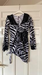 Zebra jurkje lady Gaga maat 38 carnaval, Kleding | Dames, Maat 38/40 (M), Carnaval, Ophalen of Verzenden, Zo goed als nieuw