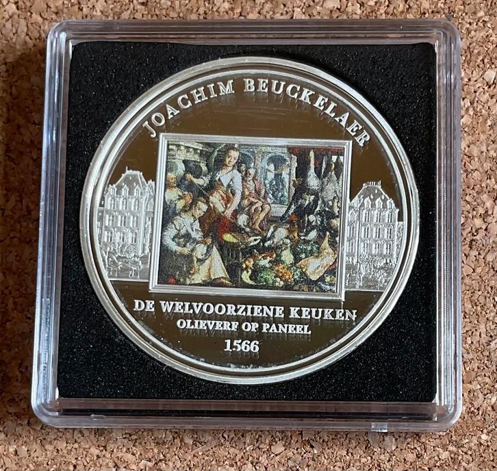 Penning Rijksmuseum Joachim Beuckelaer Welvoorziene Keuken, Postzegels en Munten, Penningen en Medailles, Overige materialen, Nederland