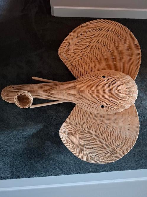 Rotan Olifant, Huis en Inrichting, Woonaccessoires | Wanddecoraties, Zo goed als nieuw, Ophalen of Verzenden