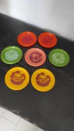 Vintage onderzetters plastic 7x, Ophalen of Verzenden, Gebruikt, Glas of Kopje