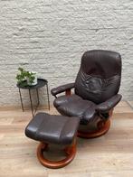 Stressles verstelbare relax fauteuil met hocker relaxstoel, Huis en Inrichting, Fauteuils, Ophalen, N, N, Leer