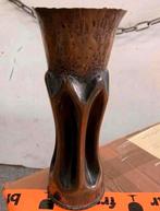 Vaas grote brons bronzen kogel huls vaas plus min 30 cm., Huis en Inrichting, Woonaccessoires | Vazen, Ophalen of Verzenden