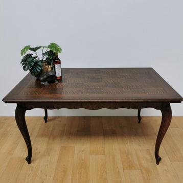 Vintage landelijke eettafel eetkamertafel uitschuifbaar 301 beschikbaar voor biedingen