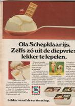 retro reclame 1977 Ola schepklaar ijs zuivel uit diepvries, Verzenden, Overige typen